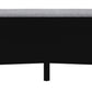 59" Gray and Black Fabric Upholstered Storage Bench with Drawers