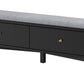 59" Gray and Black Fabric Upholstered Storage Bench with Drawers