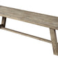 60" Natural Distressed Solid Wood Dining Bench