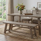 60" Natural Distressed Solid Wood Dining Bench