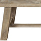 60" Natural Distressed Solid Wood Dining Bench