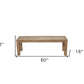 60" Natural Distressed Solid Wood Dining Bench
