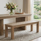 60" Natural Distressed Solid Wood Dining Bench