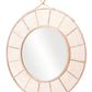 37" Natural Round Framed Accent Mirror