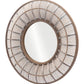 32" Brown Round Accent Mirror