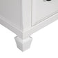 62" White Solid Wood Seven Drawer Double Dresser