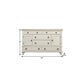 62" White Solid Wood Six Drawer Double Dresser