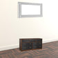 35" Brown and Black Solid Wood Seven Drawer Double Dresser