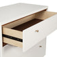36" Brown And White Solid Wood Three Drawer Dresser