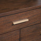 60" Walnut Solid Wood Seven Drawer Double Dresser