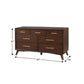 60" Walnut Solid Wood Seven Drawer Double Dresser