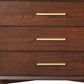 36" Brown Solid Wood Three Drawer Dresser