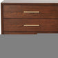 36" Brown Solid Wood Three Drawer Dresser