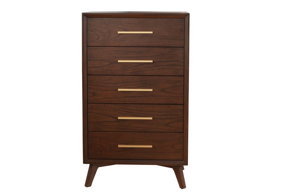 60" Walnut Solid Wood Seven Drawer Double Dresser