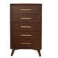 60" Walnut Solid Wood Seven Drawer Double Dresser