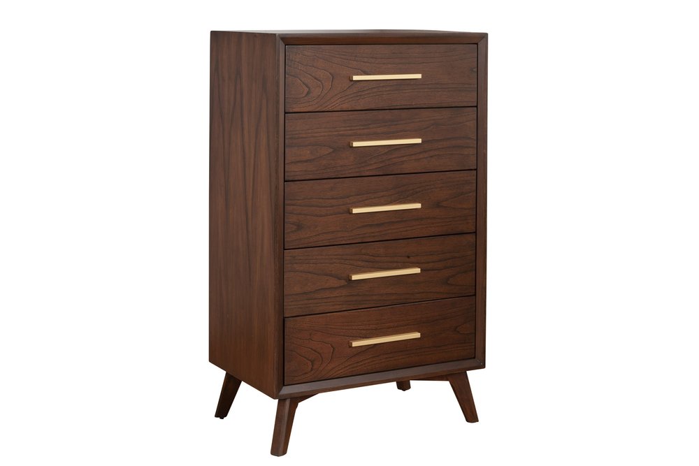 60" Walnut Solid Wood Seven Drawer Double Dresser