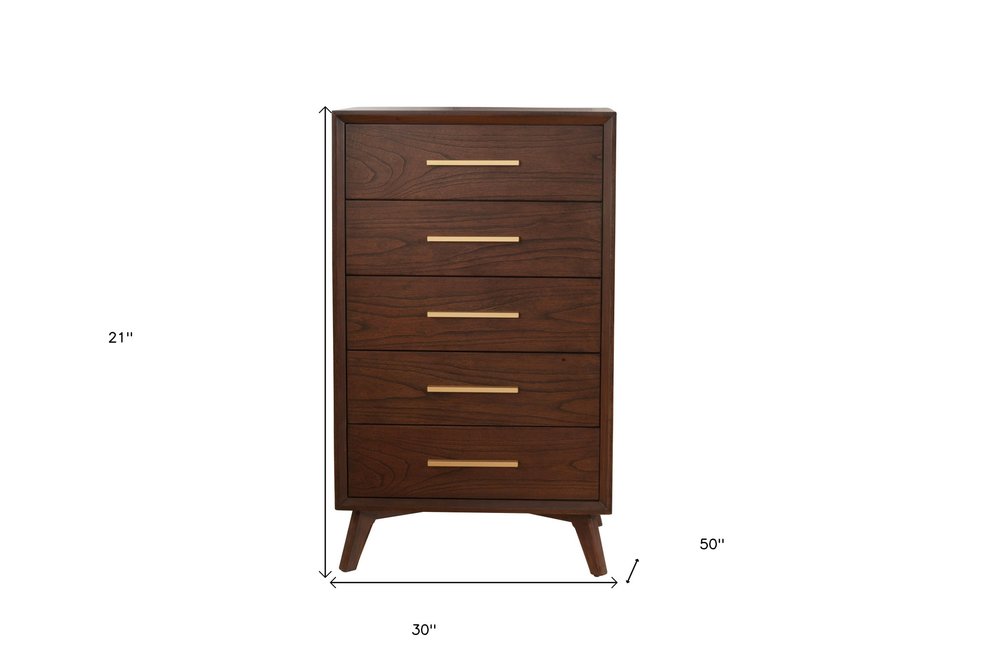 60" Walnut Solid Wood Seven Drawer Double Dresser