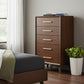 60" Walnut Solid Wood Seven Drawer Double Dresser