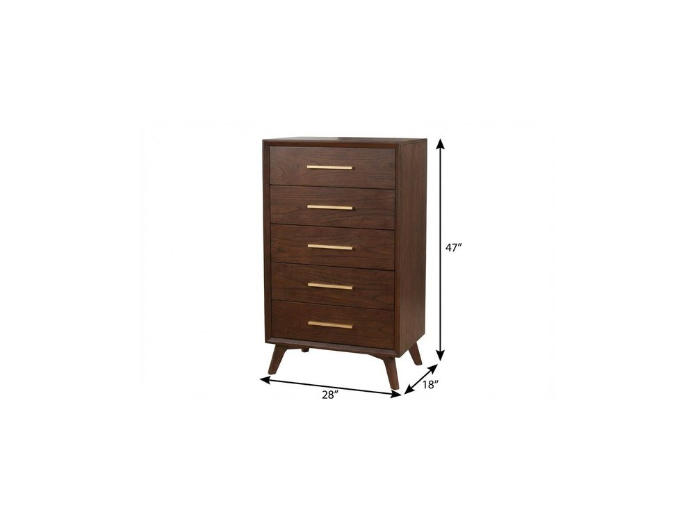 60" Walnut Solid Wood Seven Drawer Double Dresser