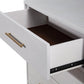 30" White Solid Wood Five Drawer Dresser