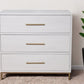 30" White Solid Wood Five Drawer Dresser