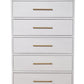 36" White Solid Wood Three Drawer Chest