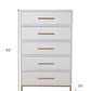 36" White Solid Wood Three Drawer Chest