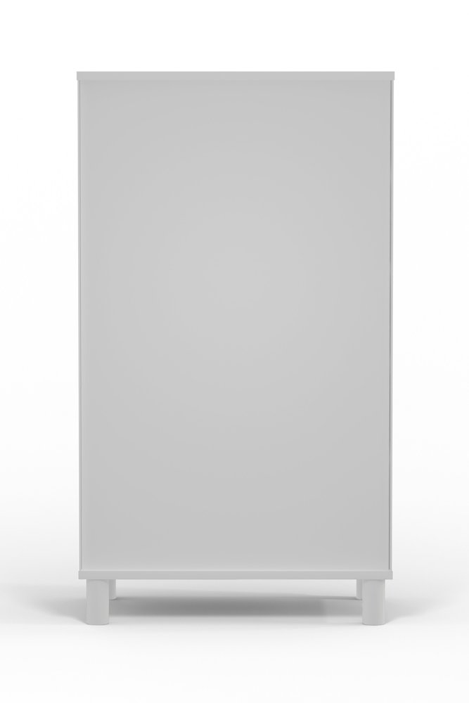 61" White Solid Wood Six Drawer Double Dresser