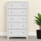 61" White Solid Wood Six Drawer Double Dresser