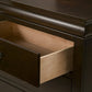 60" Brown Solid Wood Six Drawer Double Dresser
