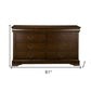 60" Brown Solid Wood Six Drawer Double Dresser