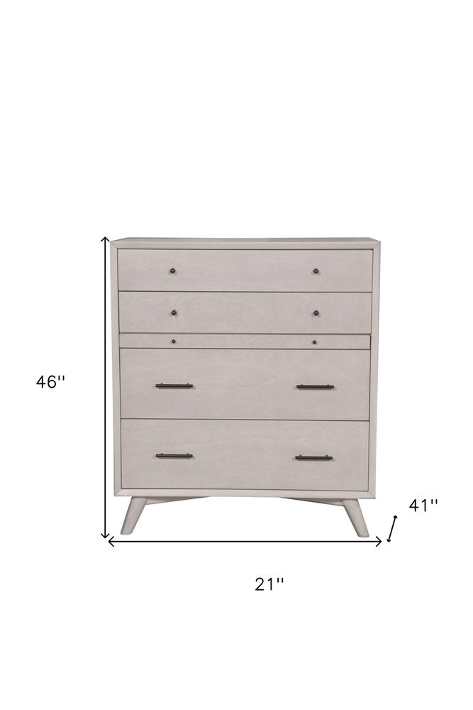 59" Gray Solid Wood Seven Drawer Double Dresser