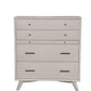 59" Gray Solid Wood Seven Drawer Double Dresser