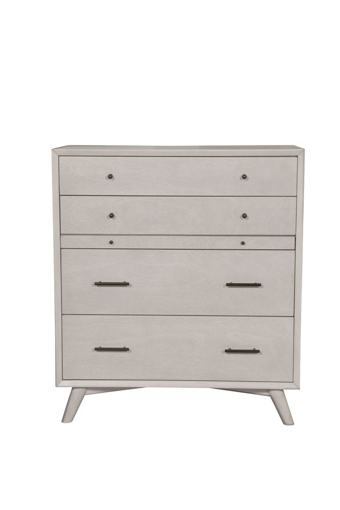 59" Gray Solid Wood Seven Drawer Double Dresser