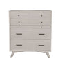 59" Gray Solid Wood Seven Drawer Double Dresser
