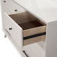 56" White Solid Wood Seven Drawer Double Dresser