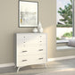 56" White Solid Wood Seven Drawer Double Dresser
