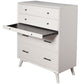 56" White Solid Wood Seven Drawer Double Dresser