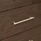 60" Walnut Solid Wood Seven Drawer Double Dresser