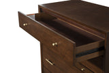 38" Mahogany Solid Wood Four Drawer Dresser