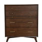 38" Mahogany Solid Wood Four Drawer Chest