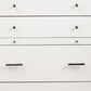 56" Brown And White Solid Wood Seven Drawer Double Dresser