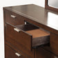 36" Brown Solid Wood Six Drawer Chest