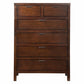36" Brown Solid Wood Six Drawer Chest