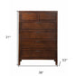 63" Brown Solid Wood Seven Drawer Double Dresser