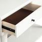 42" White Solid Wood Console Table With Shelves And Drawers