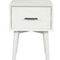 27" White Wood End Table With Drawer