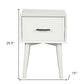 27" White Wood End Table With Drawer