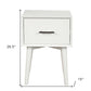 27" White Wood End Table With Drawer