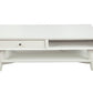 48" White Solid And Manufactured Wood Coffee Table With Drawer